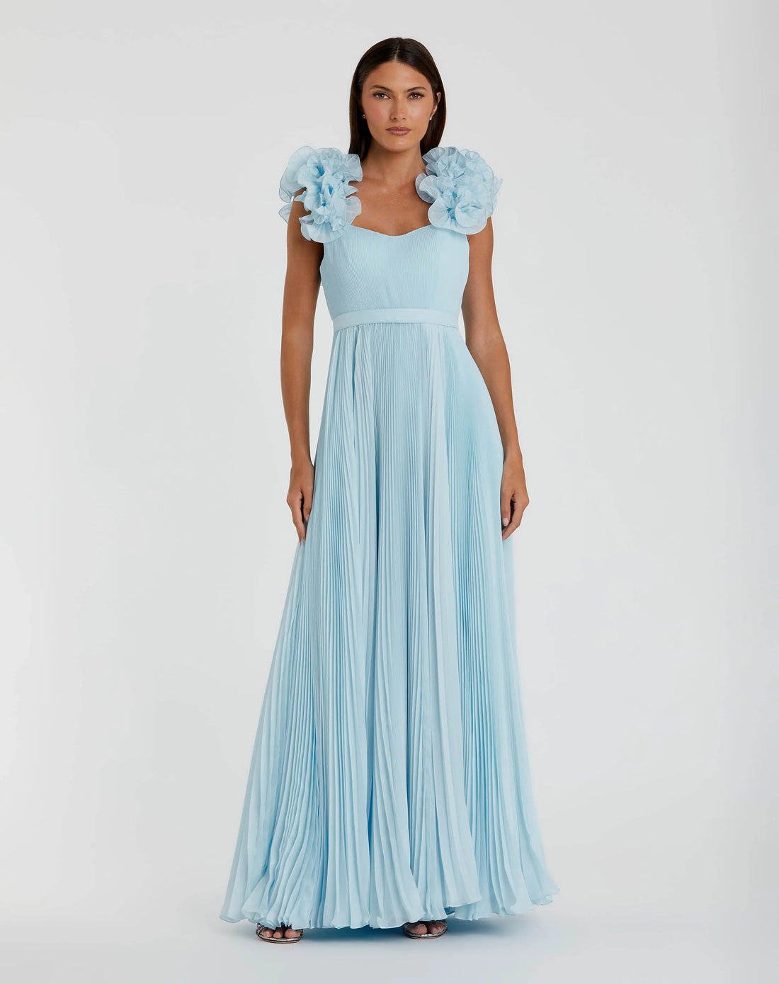 Formal Dresses Long Formal Pleated Ruffle Evening Dress Powder Blue
