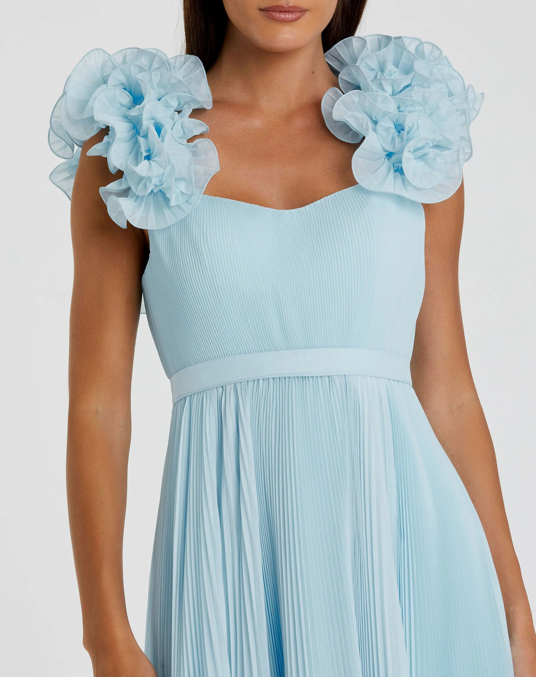 Mac Duggal 49979 Long Formal Pleated Ruffle Evening Dress