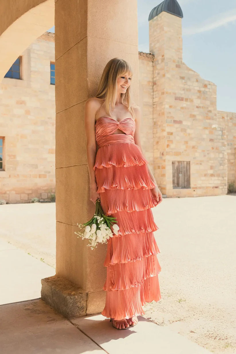 Prom Dresses Long Layered Formal Prom Dress terra Cotta