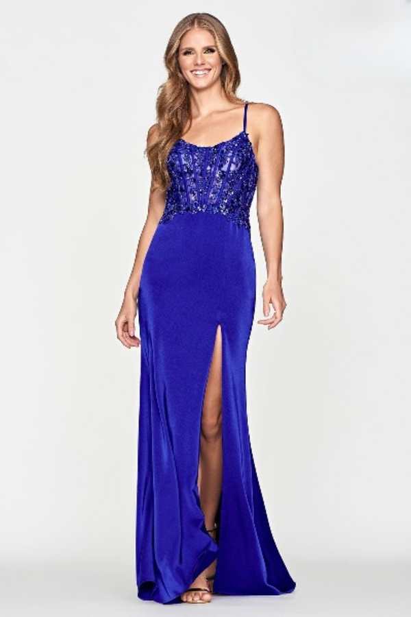 Faviana S10658 Prom Fitted Long Formal Corset Dress