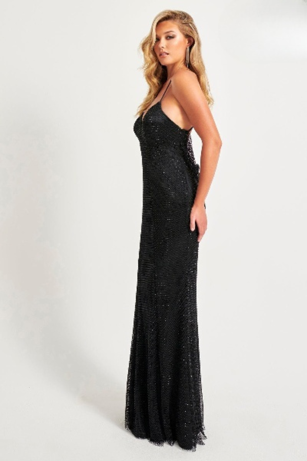 Prom Dresses Fitted Prom Long Formal Evening Dress Black