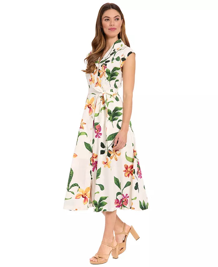 London Times Ruffled Maxi Dress T10304M