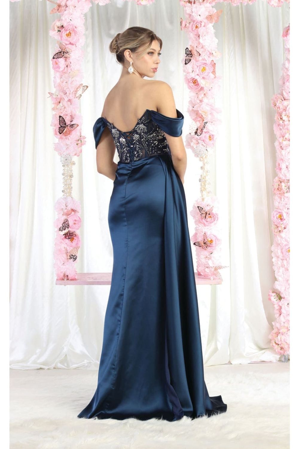 Sweetheart Floor-Length Satin Prom Mermaid May Queen 1977