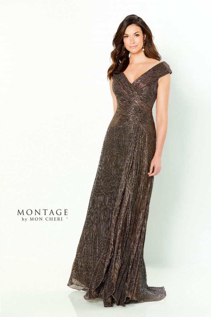 Montage 219975 A Line Long Ruched Formal Dress