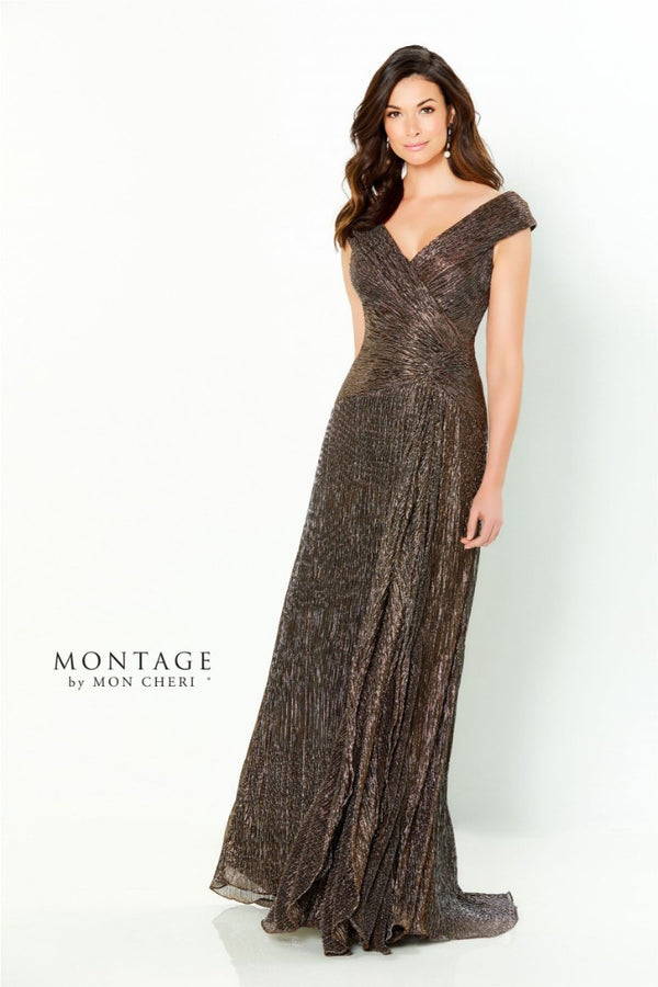 Montage 219975 A Line Long Ruched Formal Dress