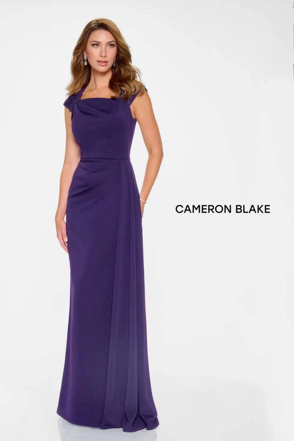 Cameron Blake CB205 Long Formal Beaded Evening Gown