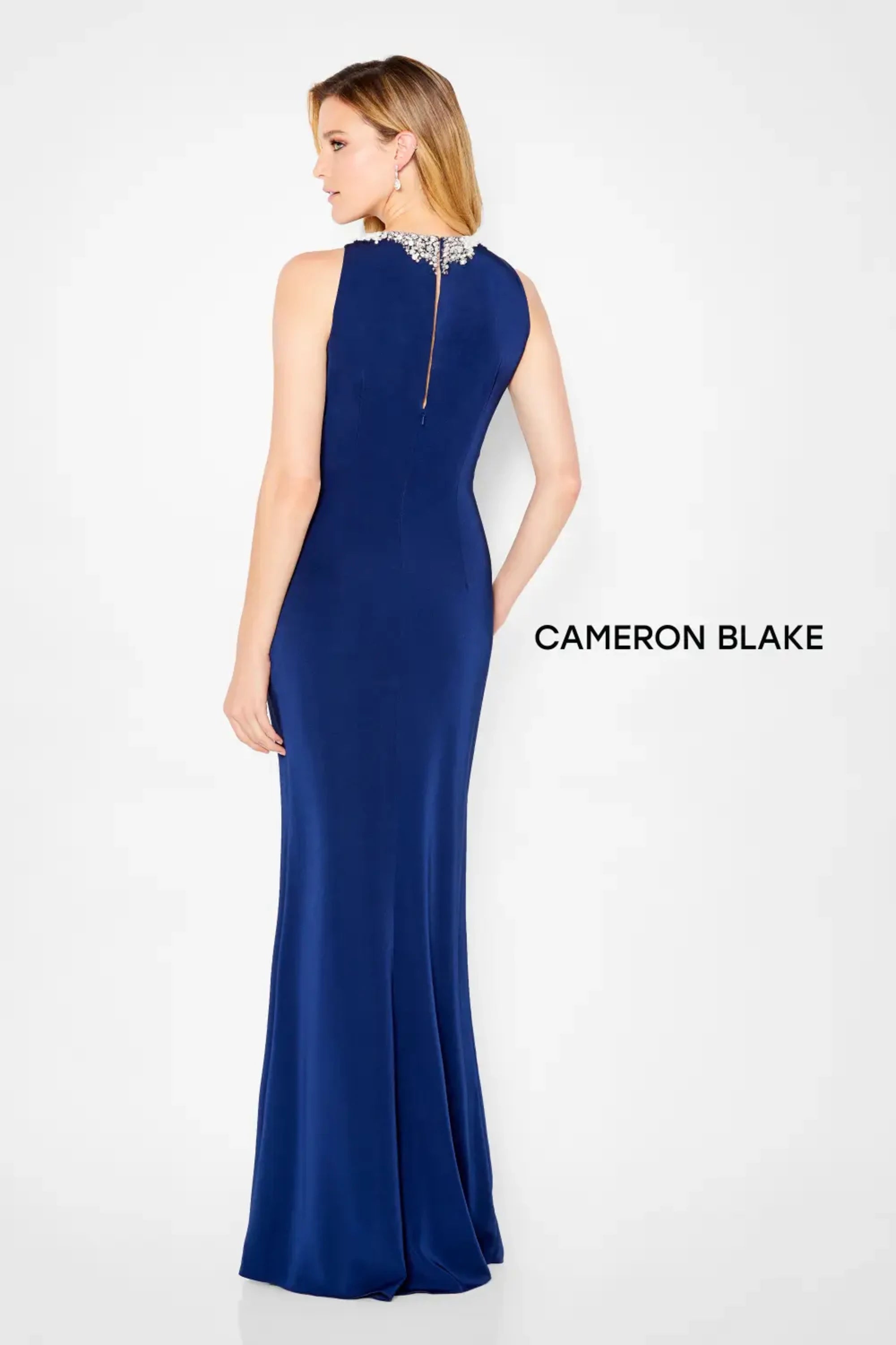 Formal Dresses Beaded Long Formal Evening Dress Navy Blue