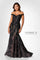 Formal Dresses Sequin Long Formal Lace Applique Evening Gown Black/Multi