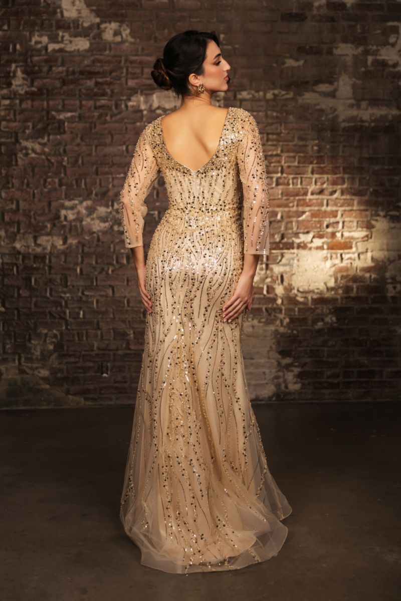 Sweetheart Floor-Length Sequin Evening Gown Sheath May Queen RQ8174