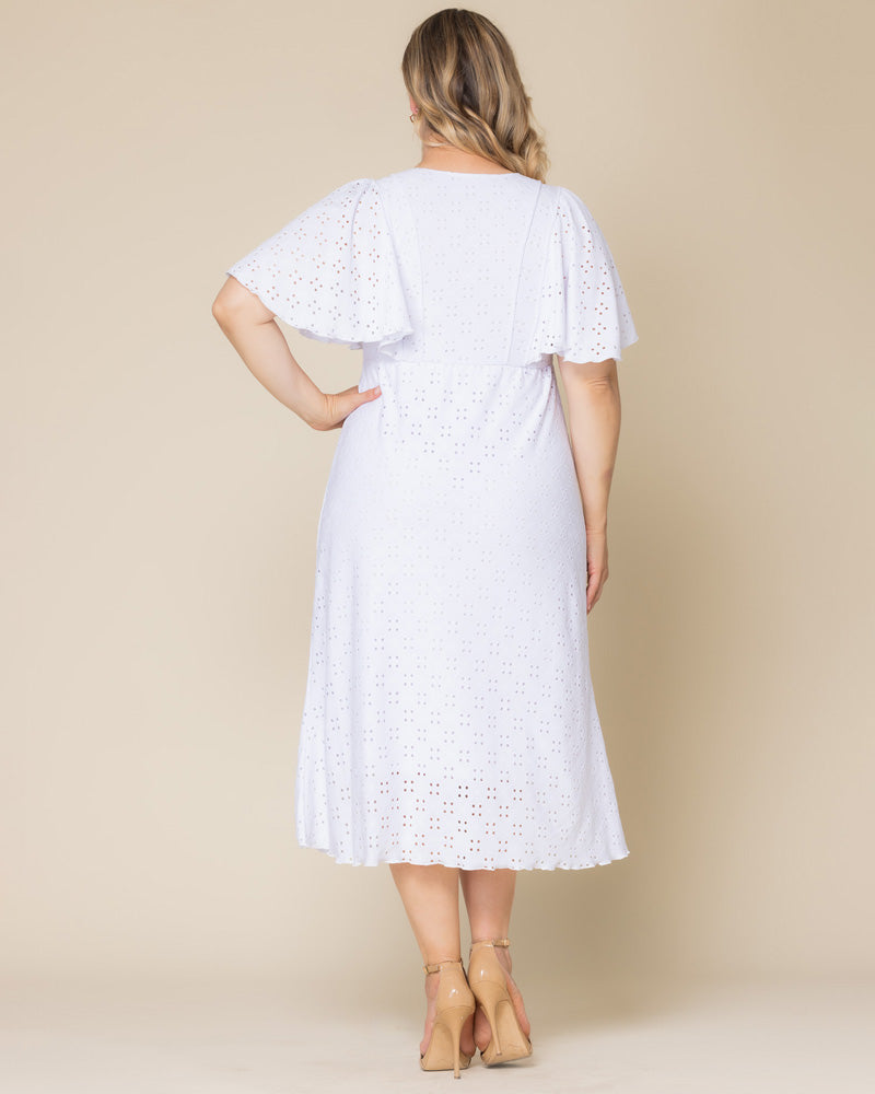 Plus Size Dresses Short Cocktail Plus Size Midi Evening Dress Kiyonna 11242109 White