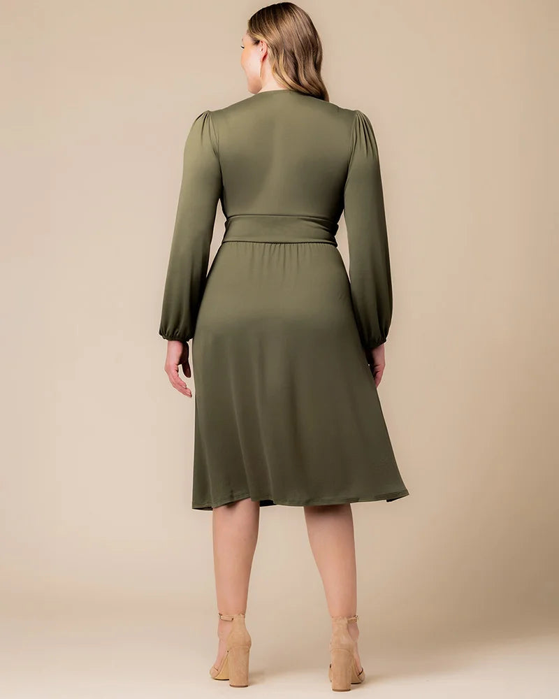 Plus Size Dresses Long Sleeve A Line Short Cocktail Plus Size Dress Olive