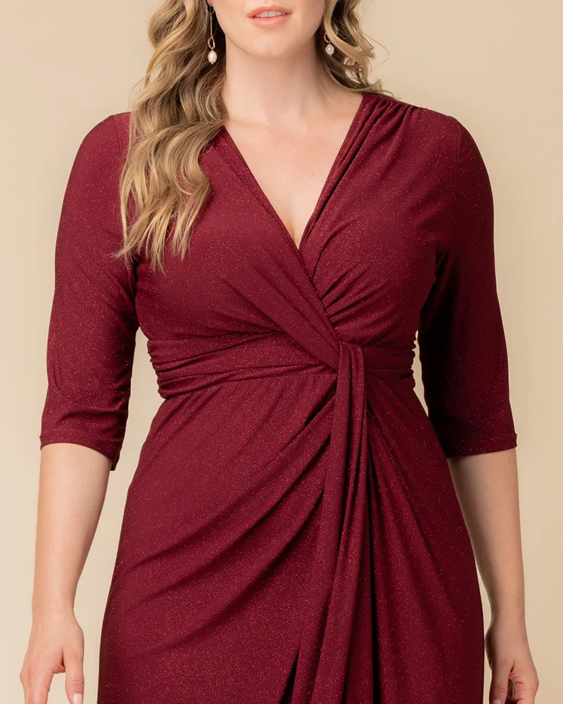 Plus Size Dresses Long Formal Plus Size Glitter Evening Mother of the Bride Dress Kiyona 12182203 Garnet