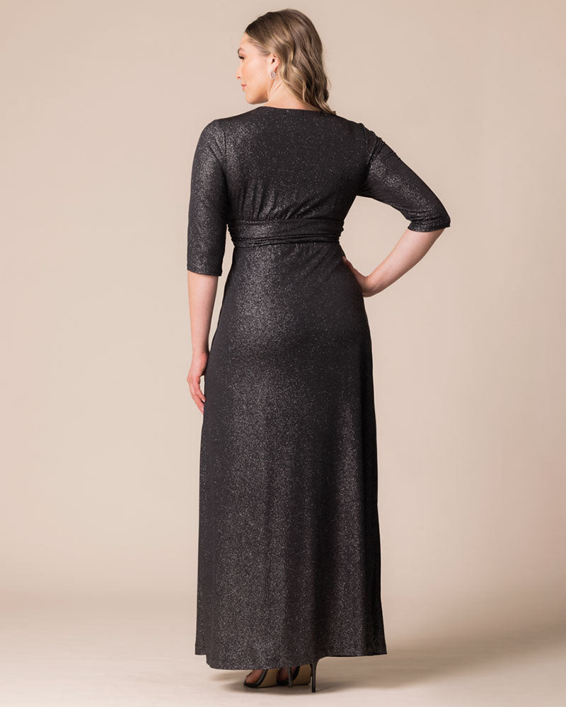 Plus Size Dresses Long Formal Plus Size Glitter Evening Mother of the Bride Dress Kiyona 12182203 Silver Starlight