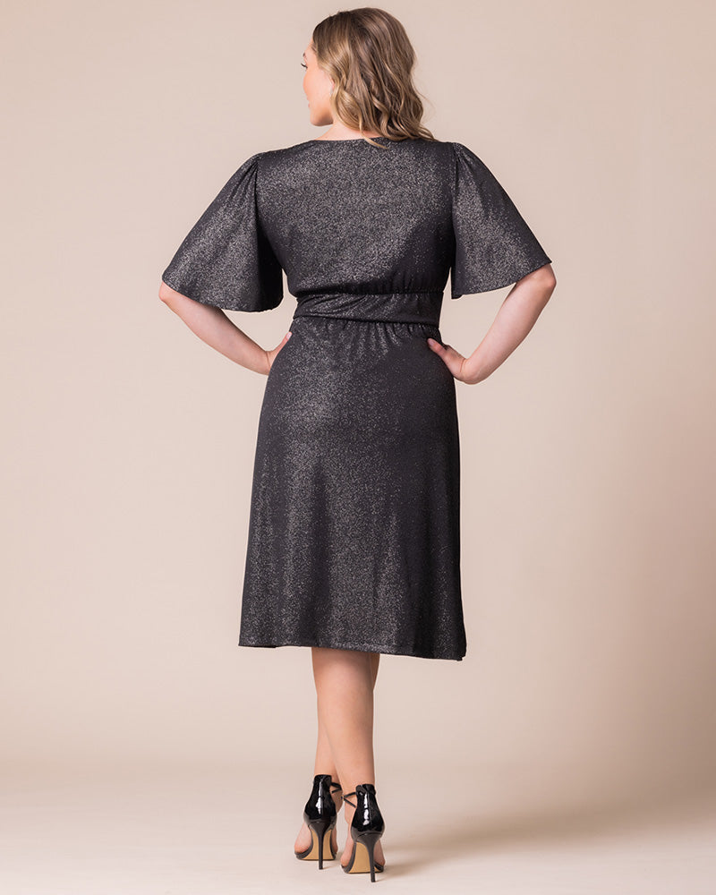 Plus Size Dresses Short Midi Cocktail Plus Size Dress Silver Starlight