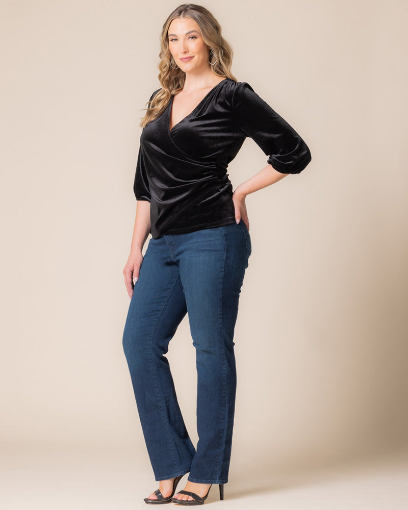 Top Formal Velvet Evening Top Kiyona 23243001 Onyx