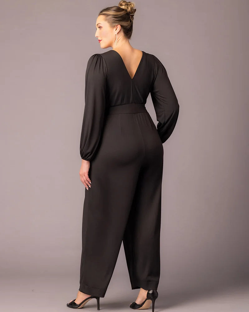 Jumpsuit Long Sleeve Formal Plus Size Jumpsuit Kiyona 37250701 Black Noir