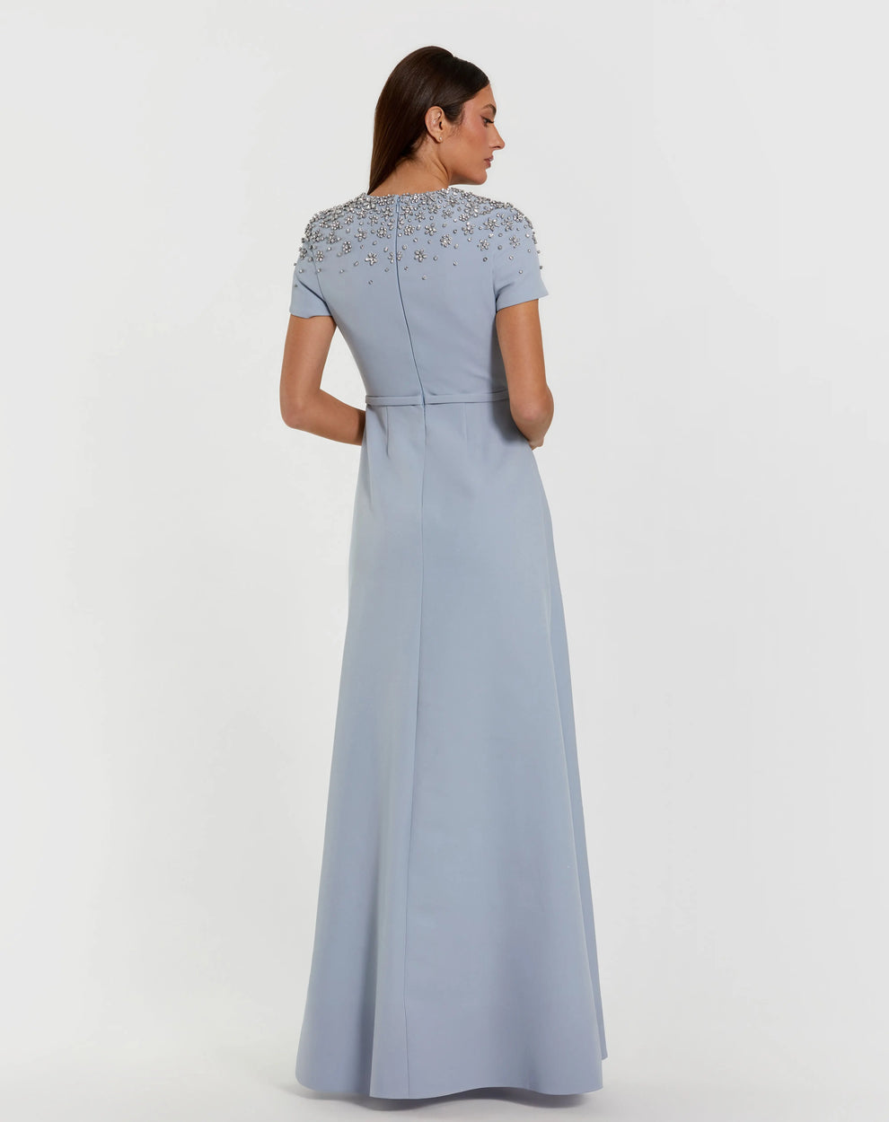 Mother of the Bride Dresses Formal Long A Line Mother of the Bride Dress Mac Duggal 50038 Powder Blue
