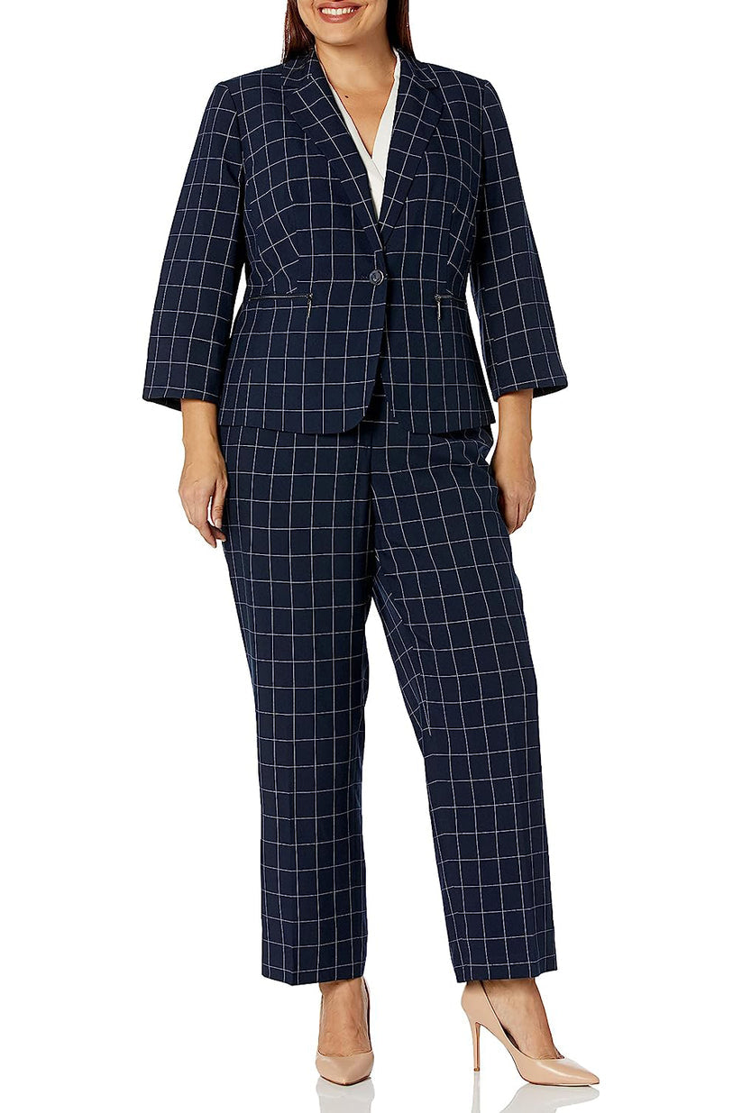 Le Suit 50040089 Long Formal Plus Size Pant Suit