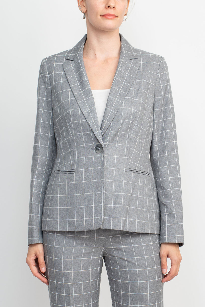 Le Suit 50040123 Long Formal Two Piece Set Jacket Pant Suit