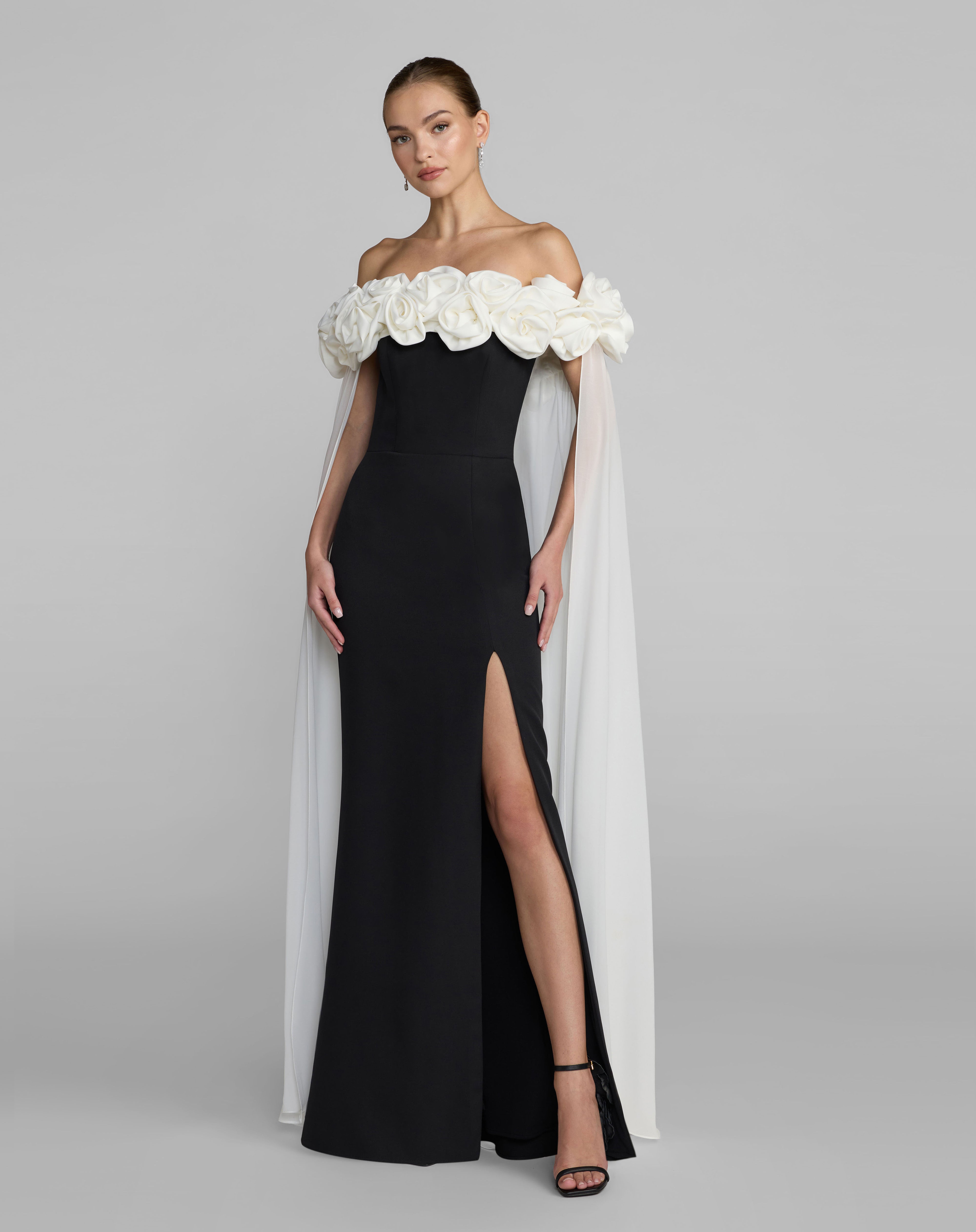 Off-the-Shoulder Floor-Length Chiffon Formal Mermaid Mac Duggal 50041