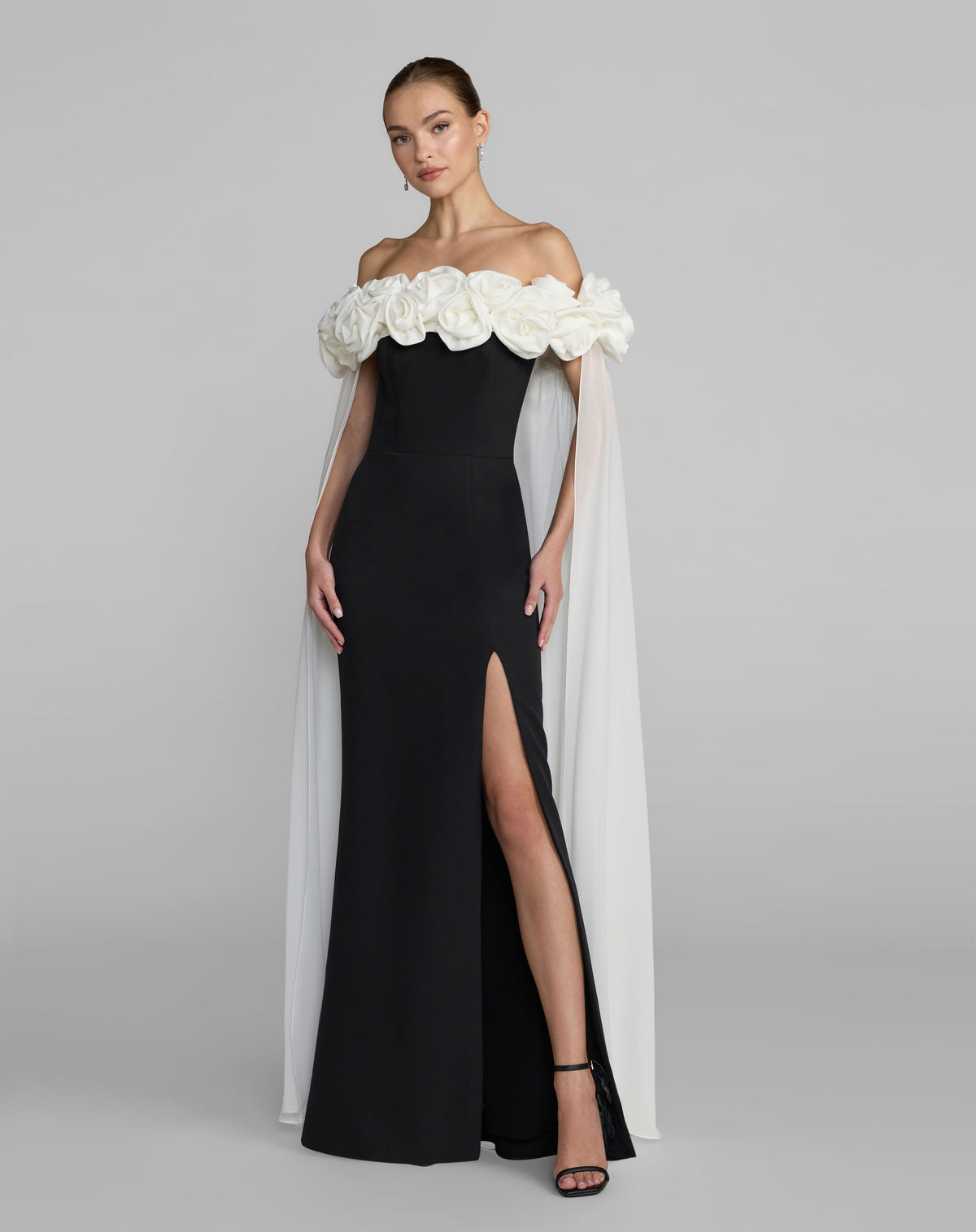 Off-the-Shoulder Floor-Length Chiffon Formal Mermaid Mac Duggal 50041
