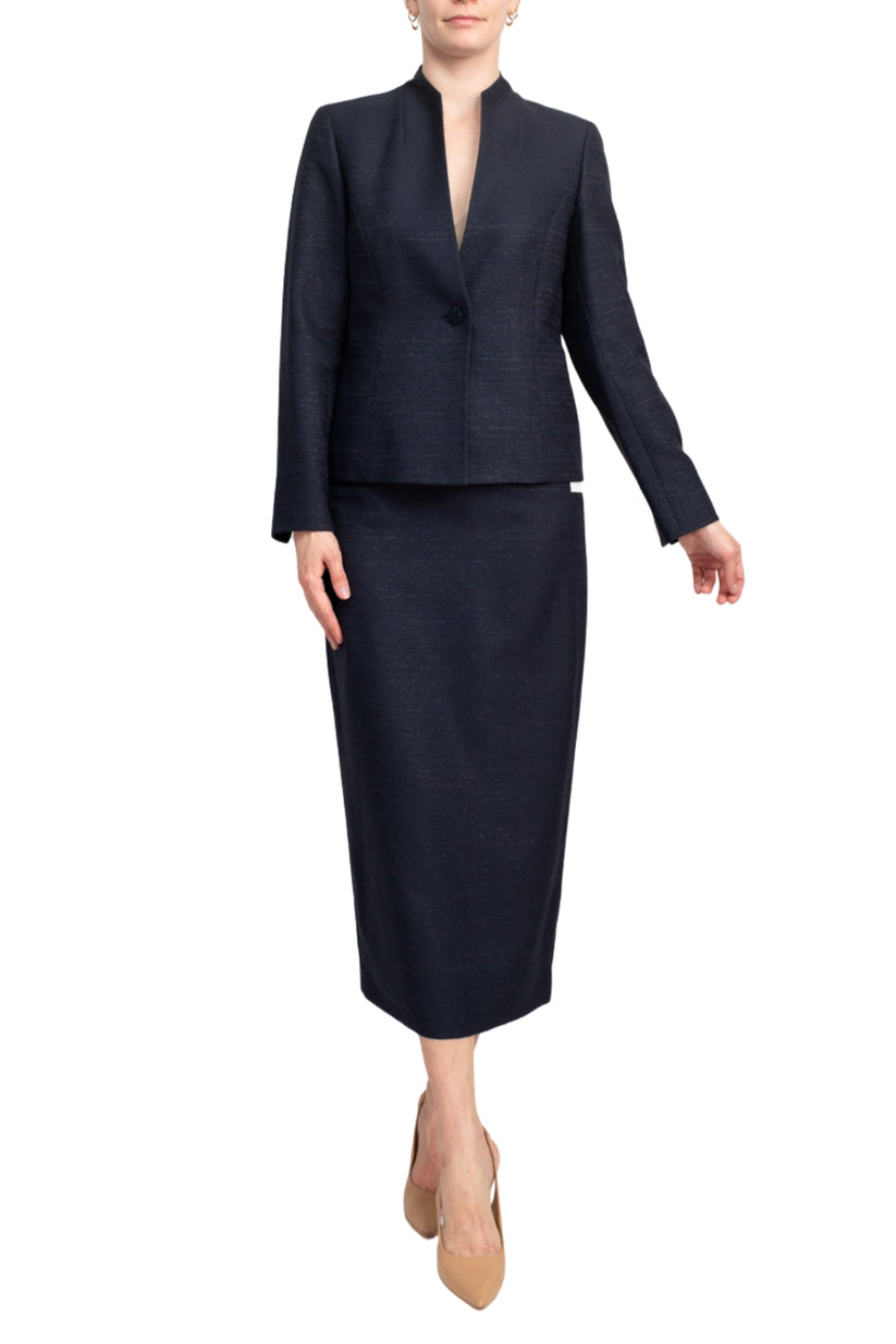 Suit Long Sleeve Tea Length Suit Le Suit 50041475 Navy
