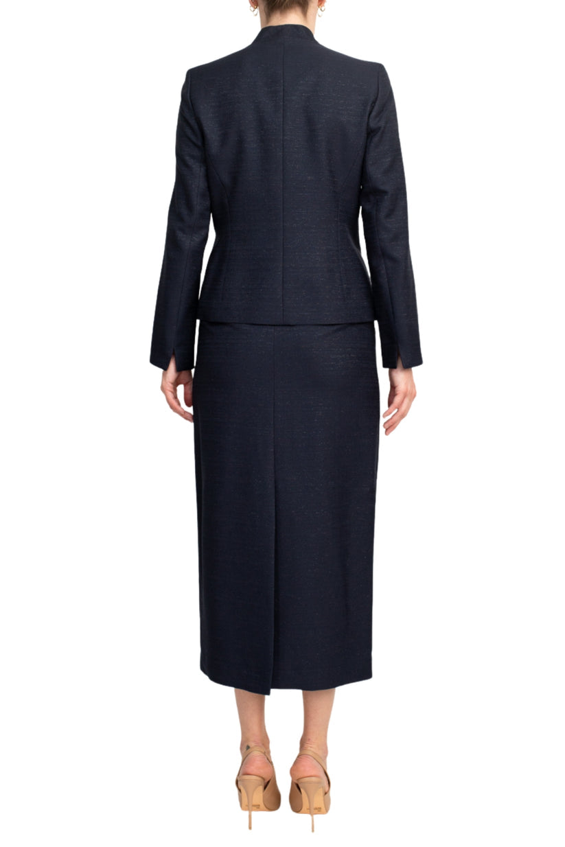 Suit Long Sleeve Tea Length Suit Le Suit 50041475 Navy