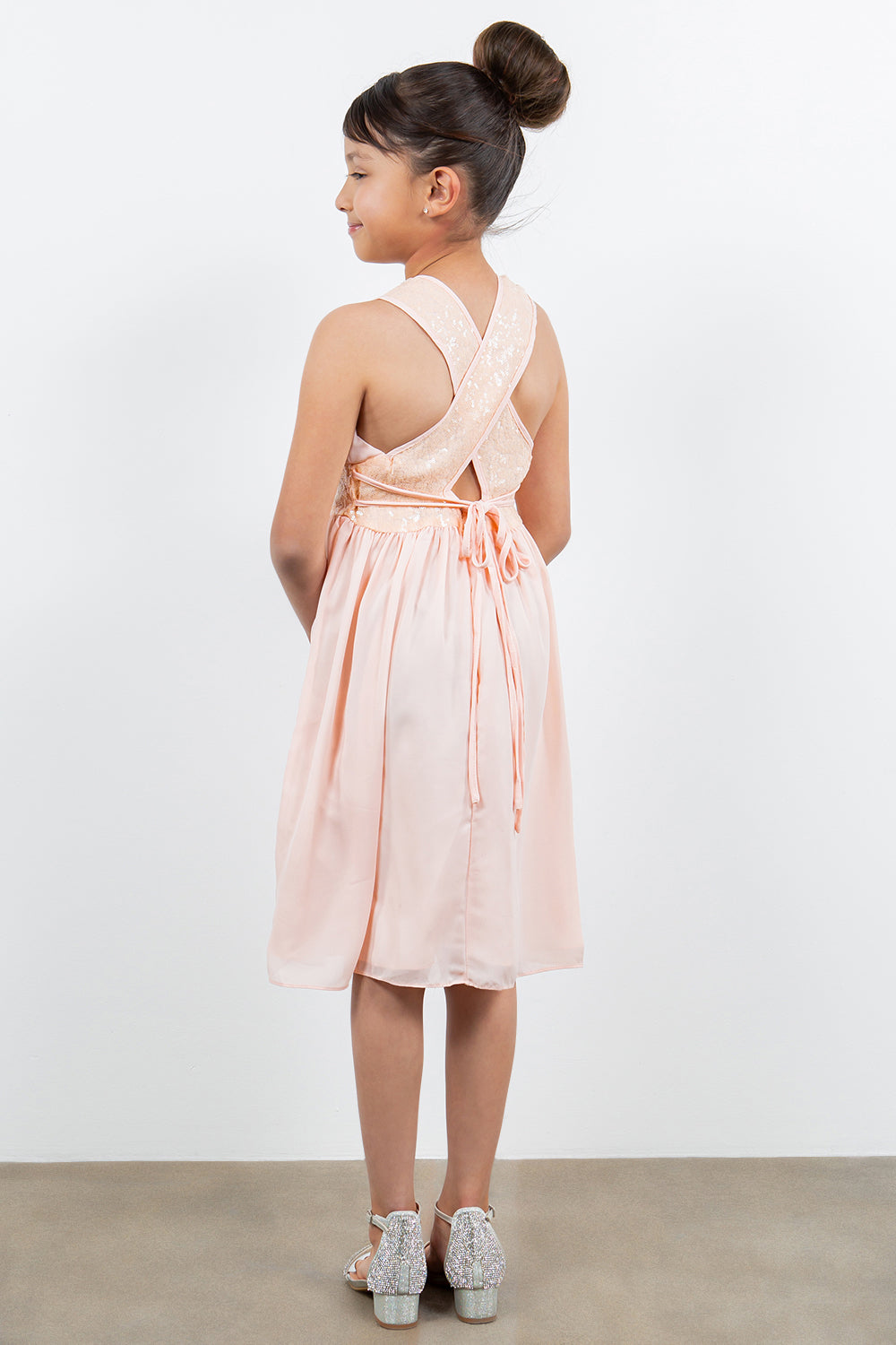 Flower Girl Dresses Short A Line Sequin Flower Girl Dress BlusH