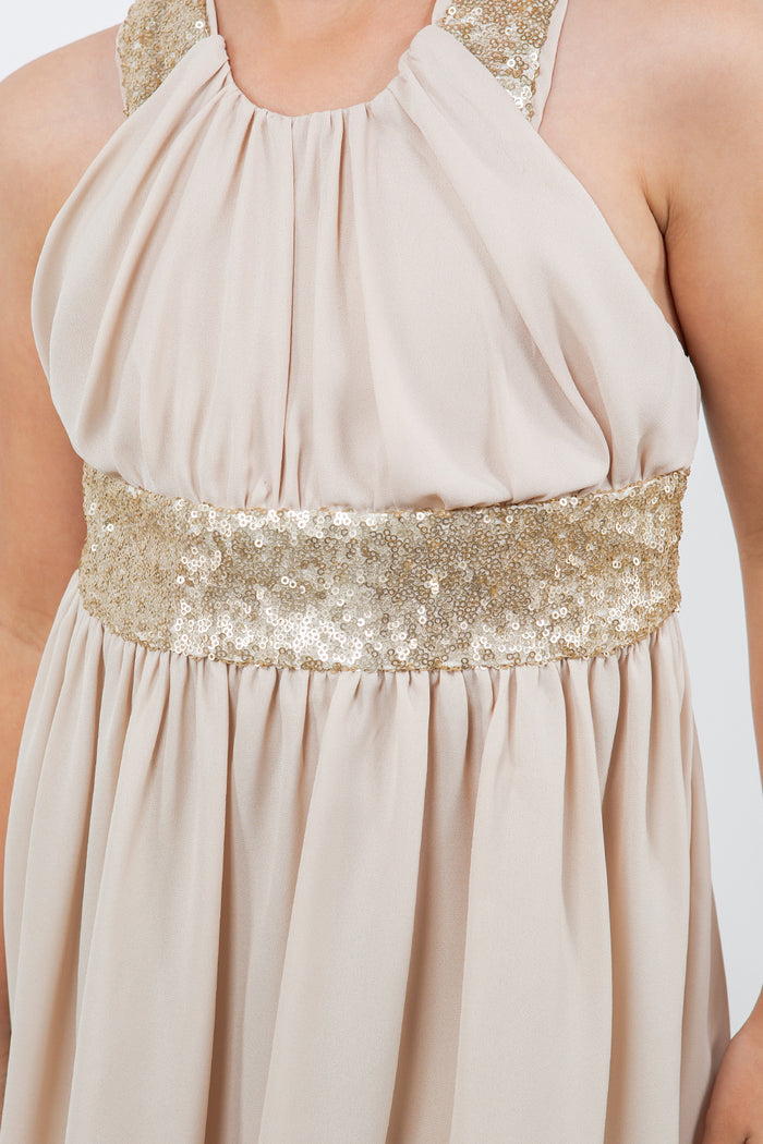 Flower Girl Dresses Short A Line Sequin Flower Girl Dress Champagne