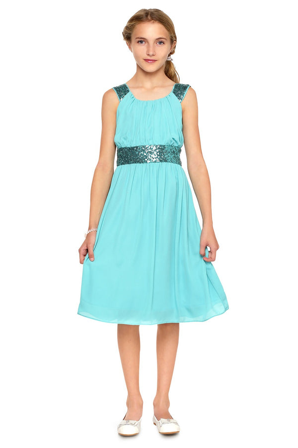 Cinderella Couture 5004 Short A Line Sequin Flower Girl Dress