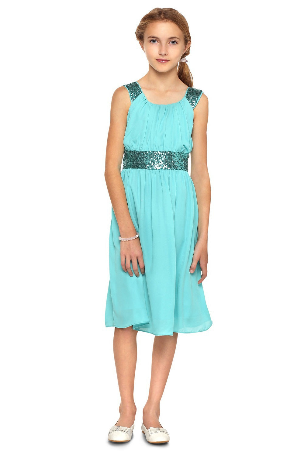 Flower Girl Dresses Short A Line Sequin Flower Girl Dress Jade