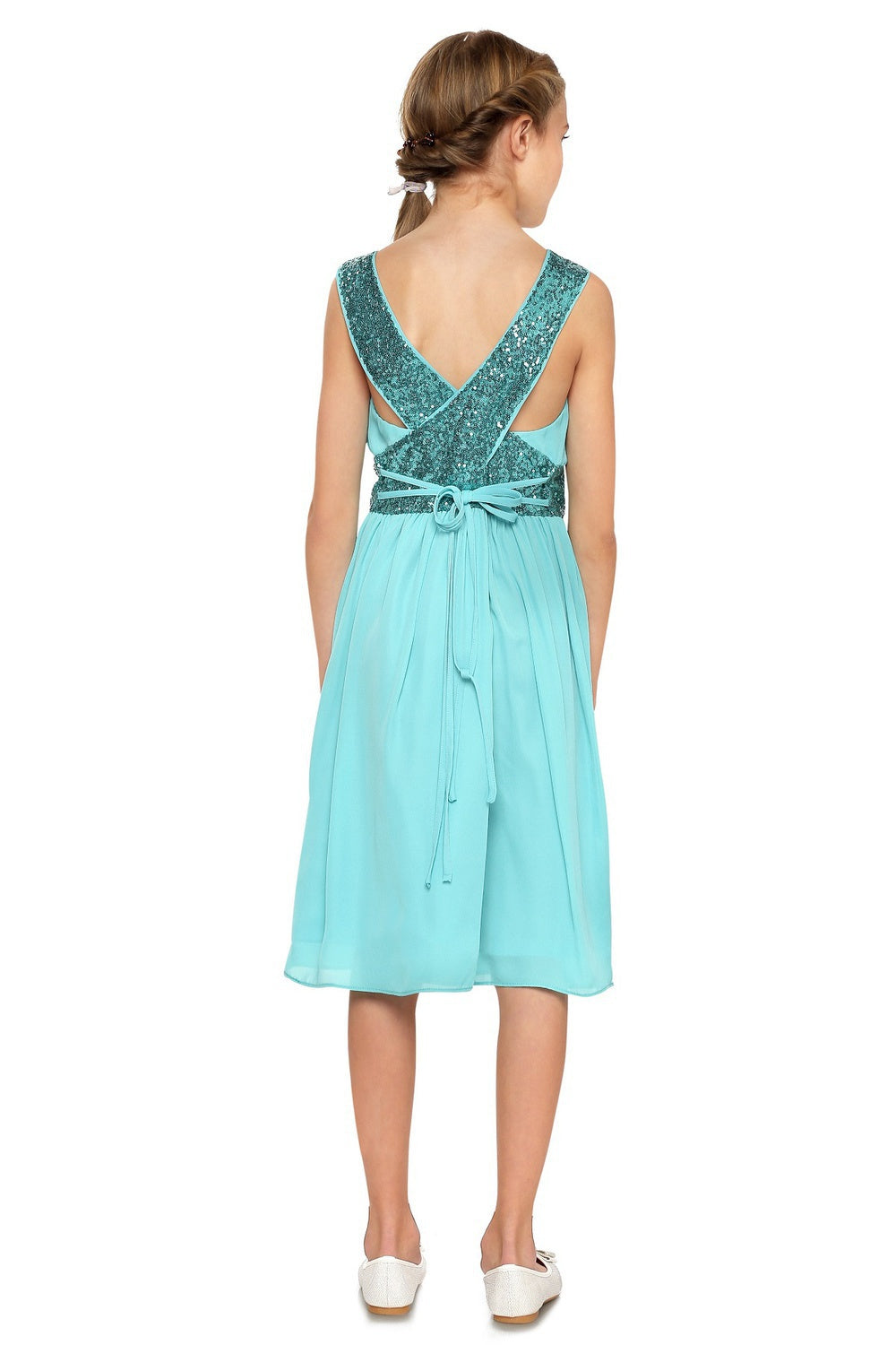 Flower Girl Dresses Short A Line Sequin Flower Girl Dress Jade