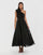 Cocktail Dresses Homecoming 3D Short Midi Cocktail Dress Black Ivory