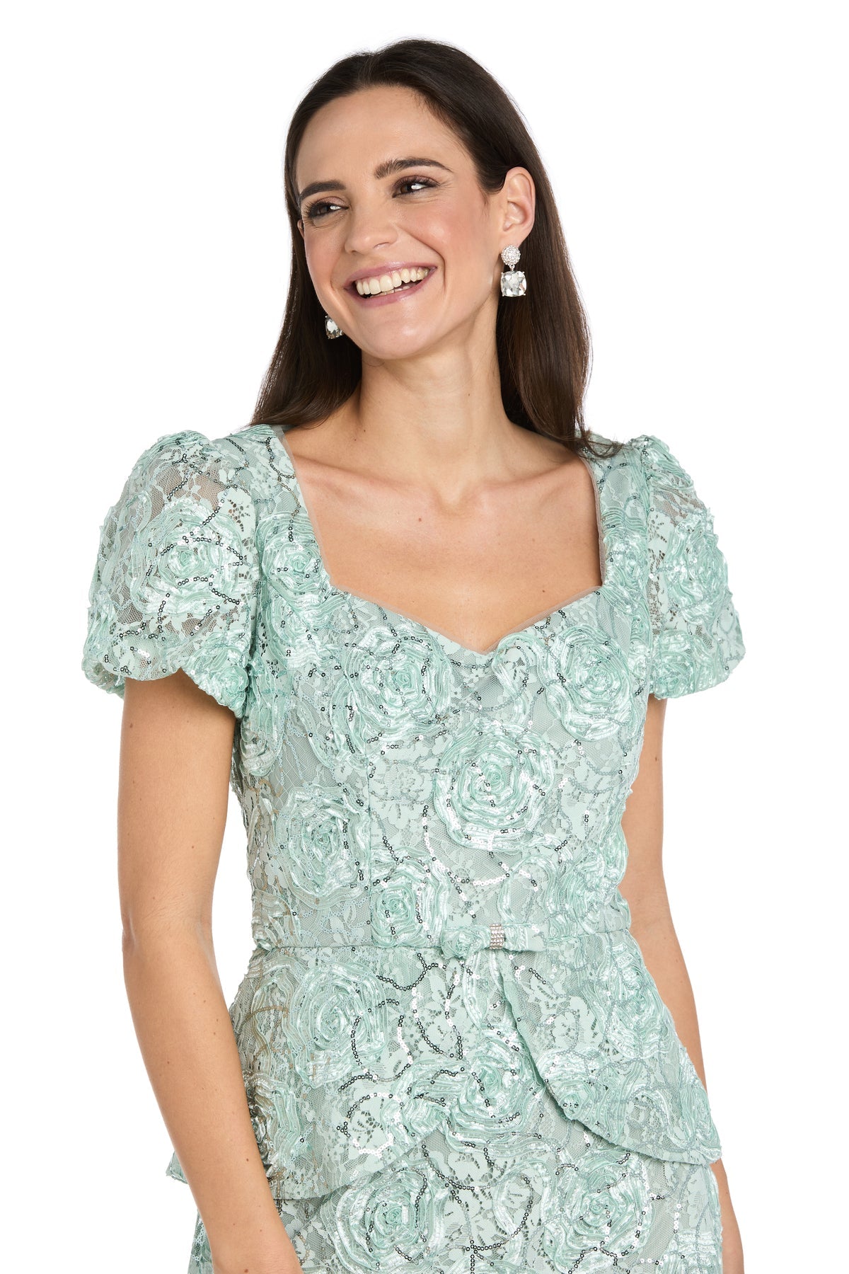Sweetheart Neck Long Lace Formal Dress by R&M Richards 5016 in Sage