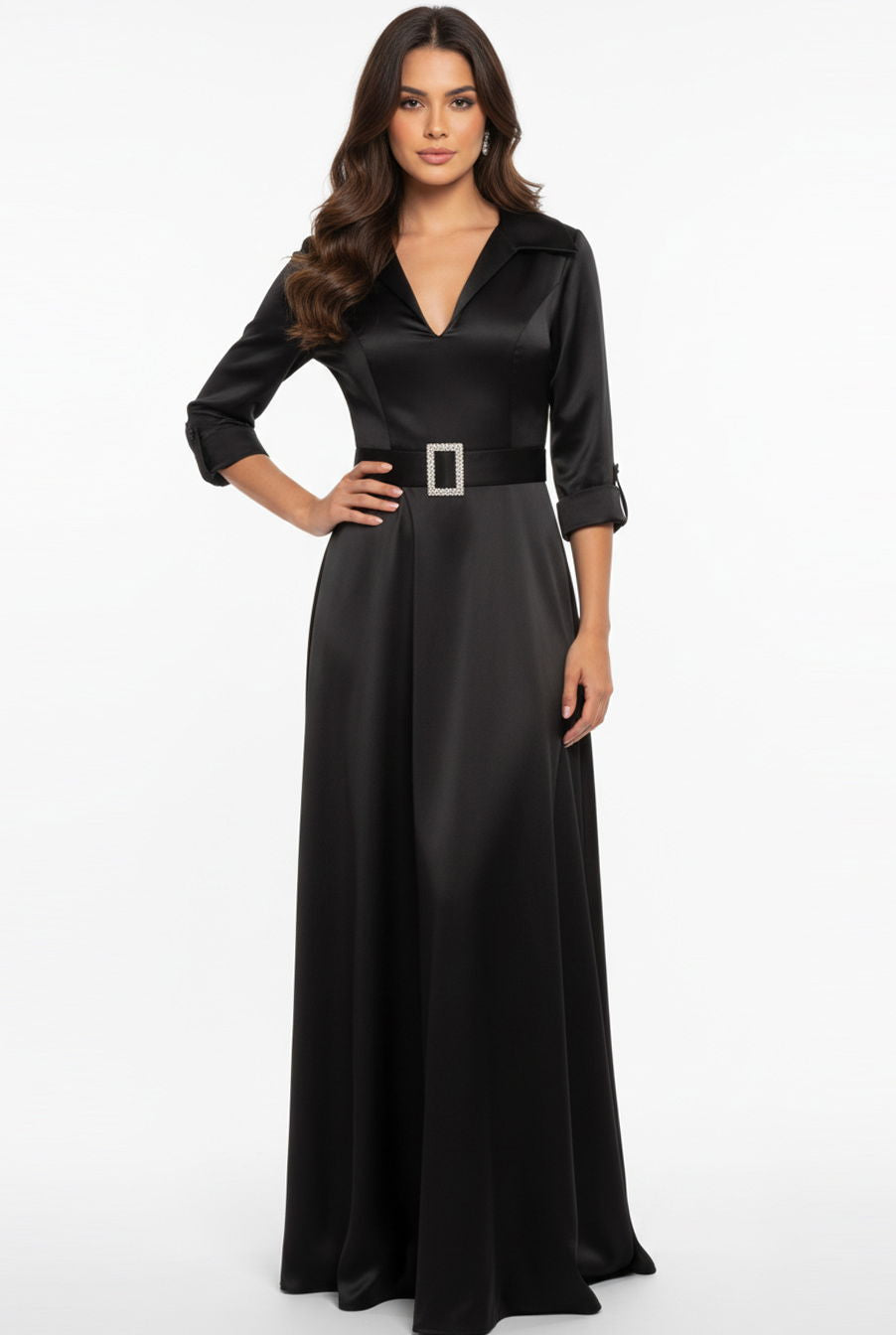 Mother of the Bride Dresses A Line Long Formal Mother of the Bride Dress Jovani 50262 Black