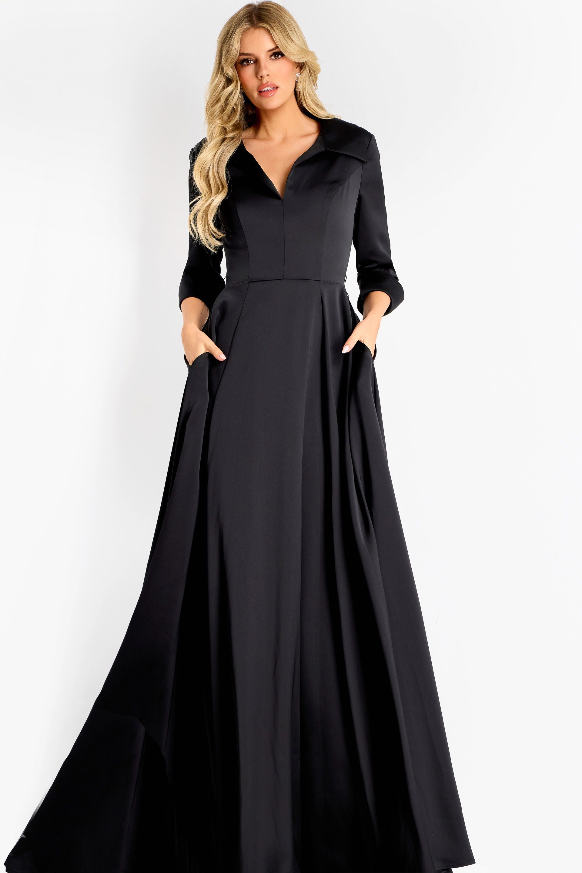 Mother of the Bride Dresses A Line Long Formal Mother of the Bride Dress Jovani 50262 Black