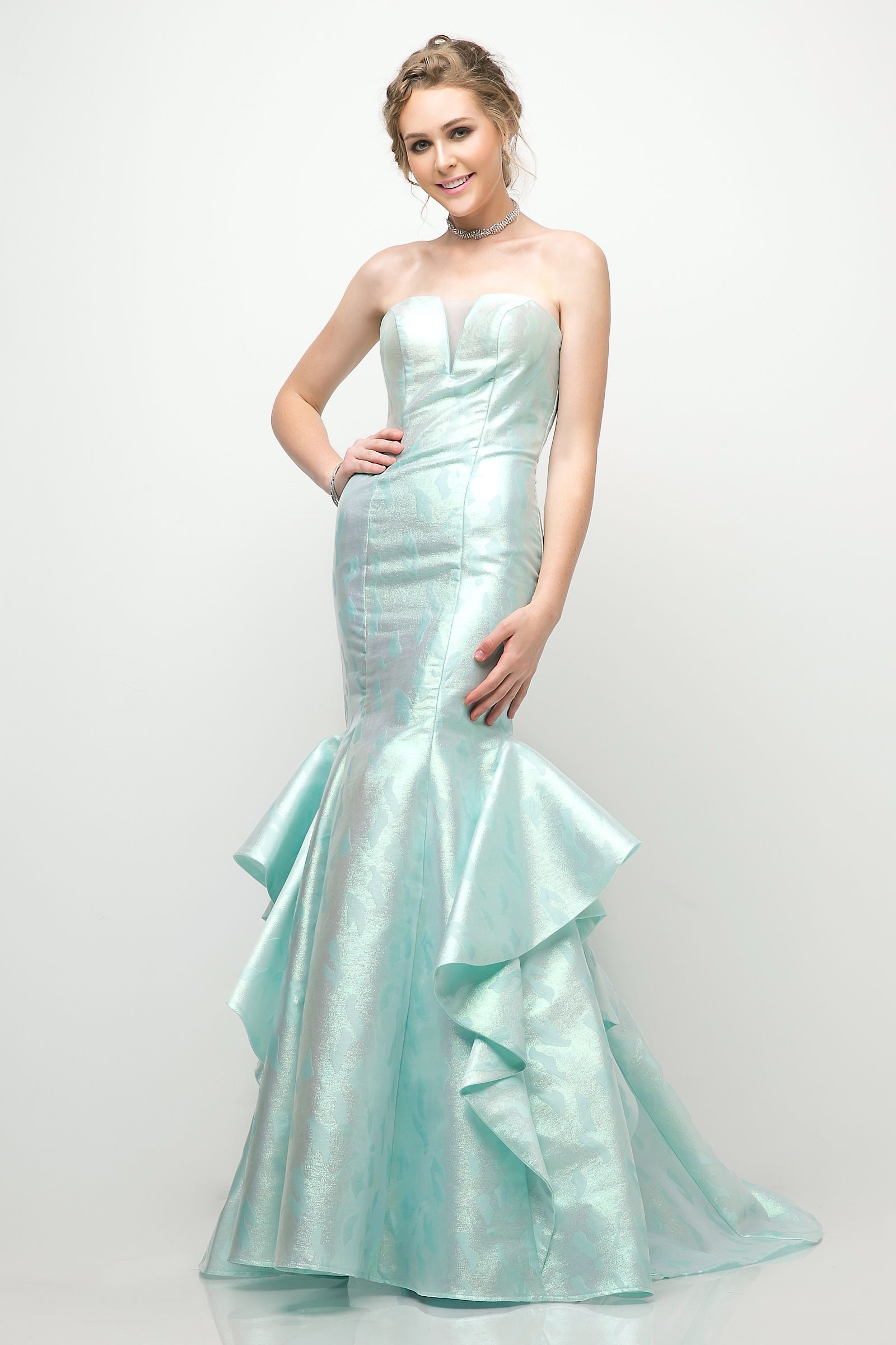 Prom Dresses Long Formal Ruffle Mermaid Prom Dress Mint