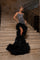Prom Dresses Mermaid Long Formal Fitted Ruffled Prom Dress Black
