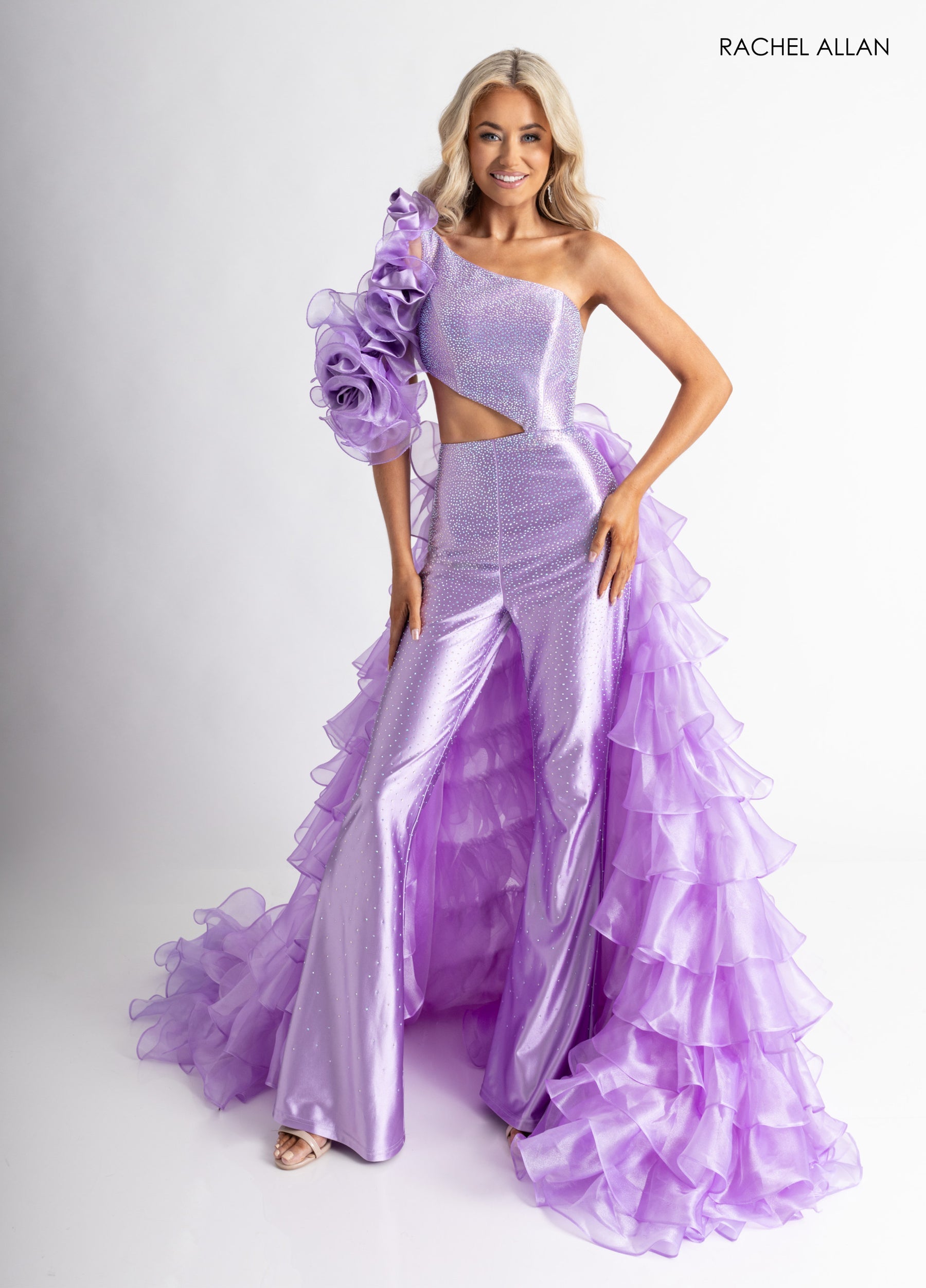 Jumpsuit Long Formal Beaded Jumpsuit Lilac