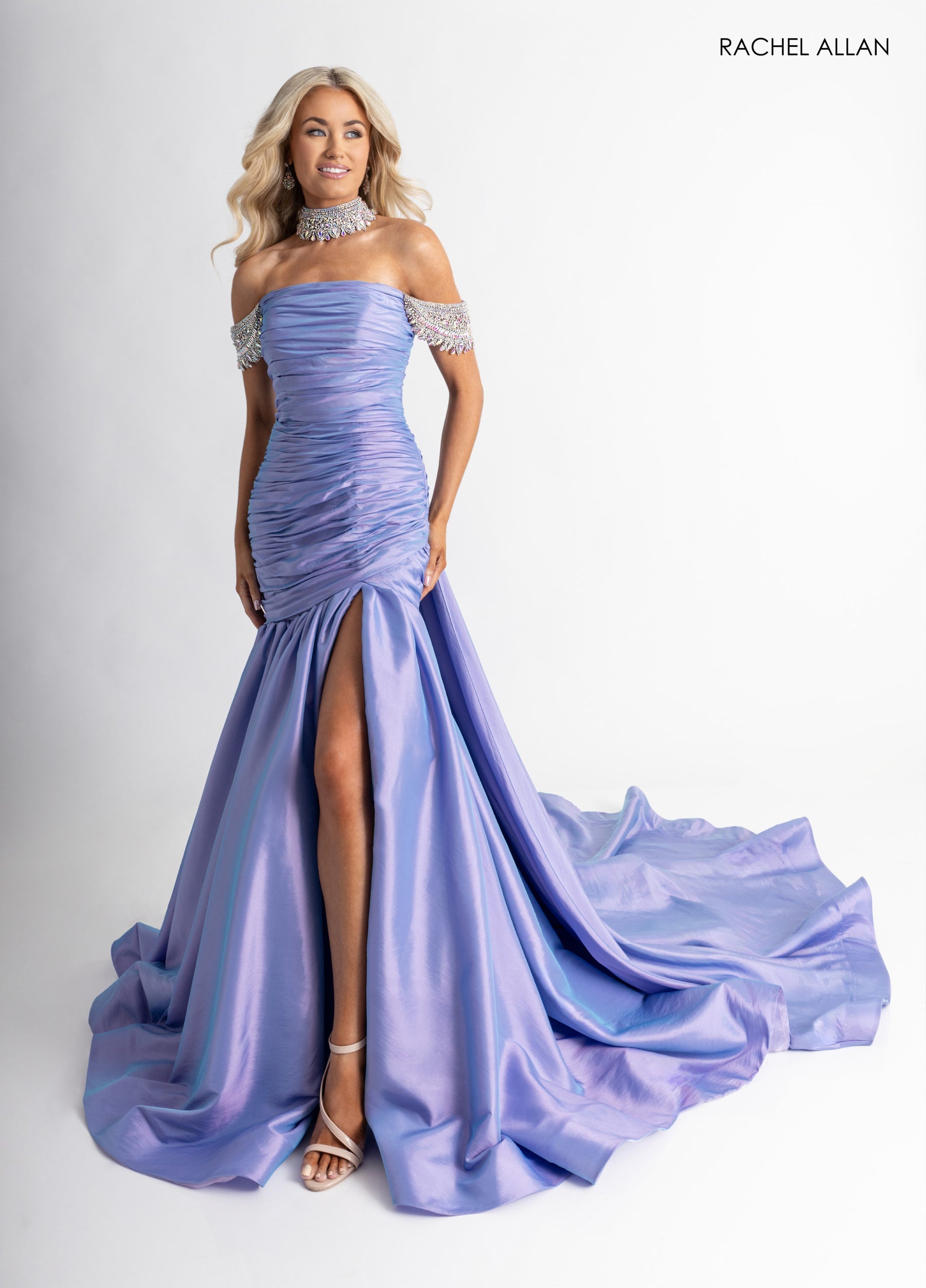 Prom Dresses Long Beaded Mermaid Prom Dress Lilac