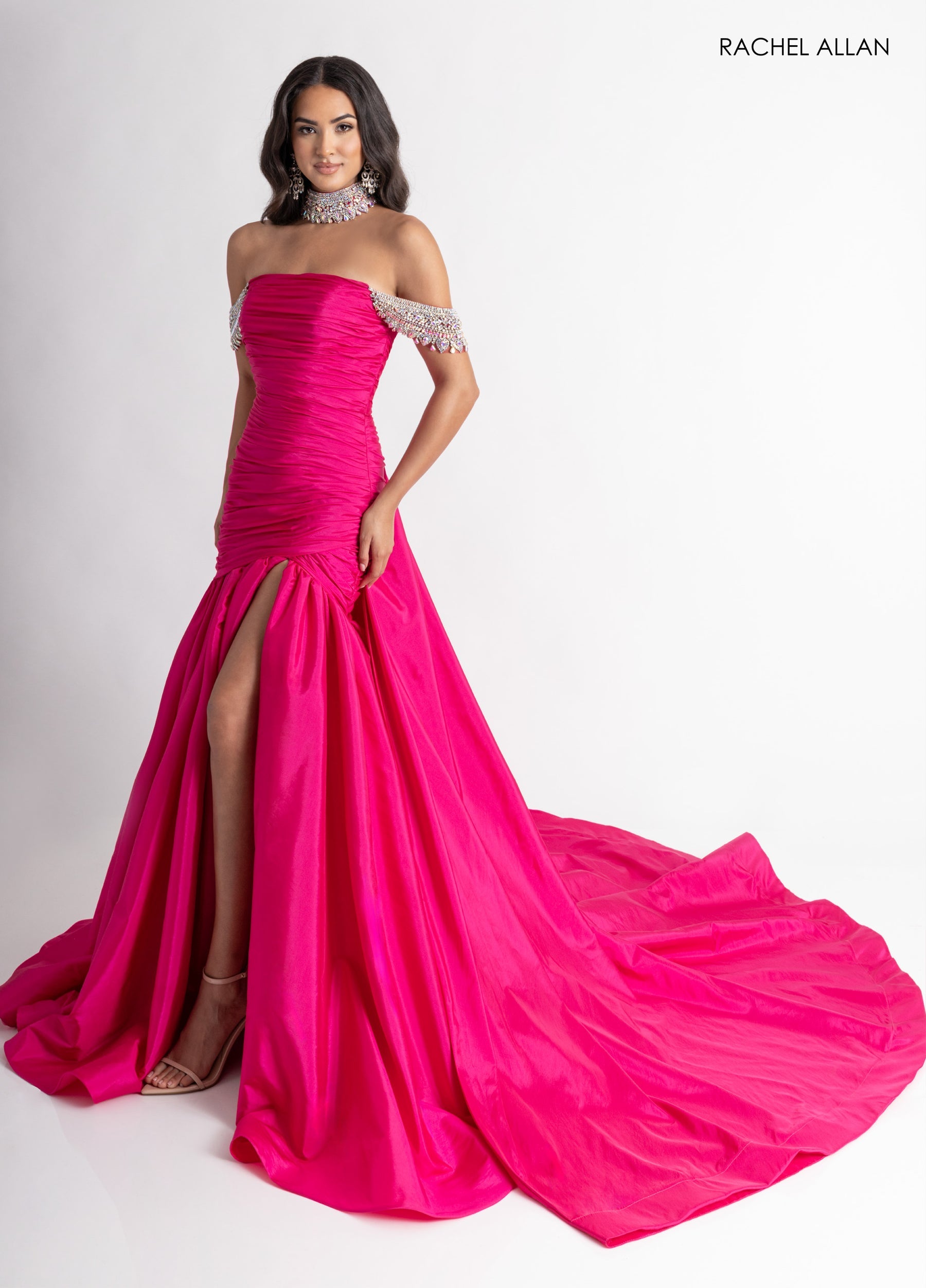 Prom Dresses Long Beaded Mermaid Prom Dress Fuchsia