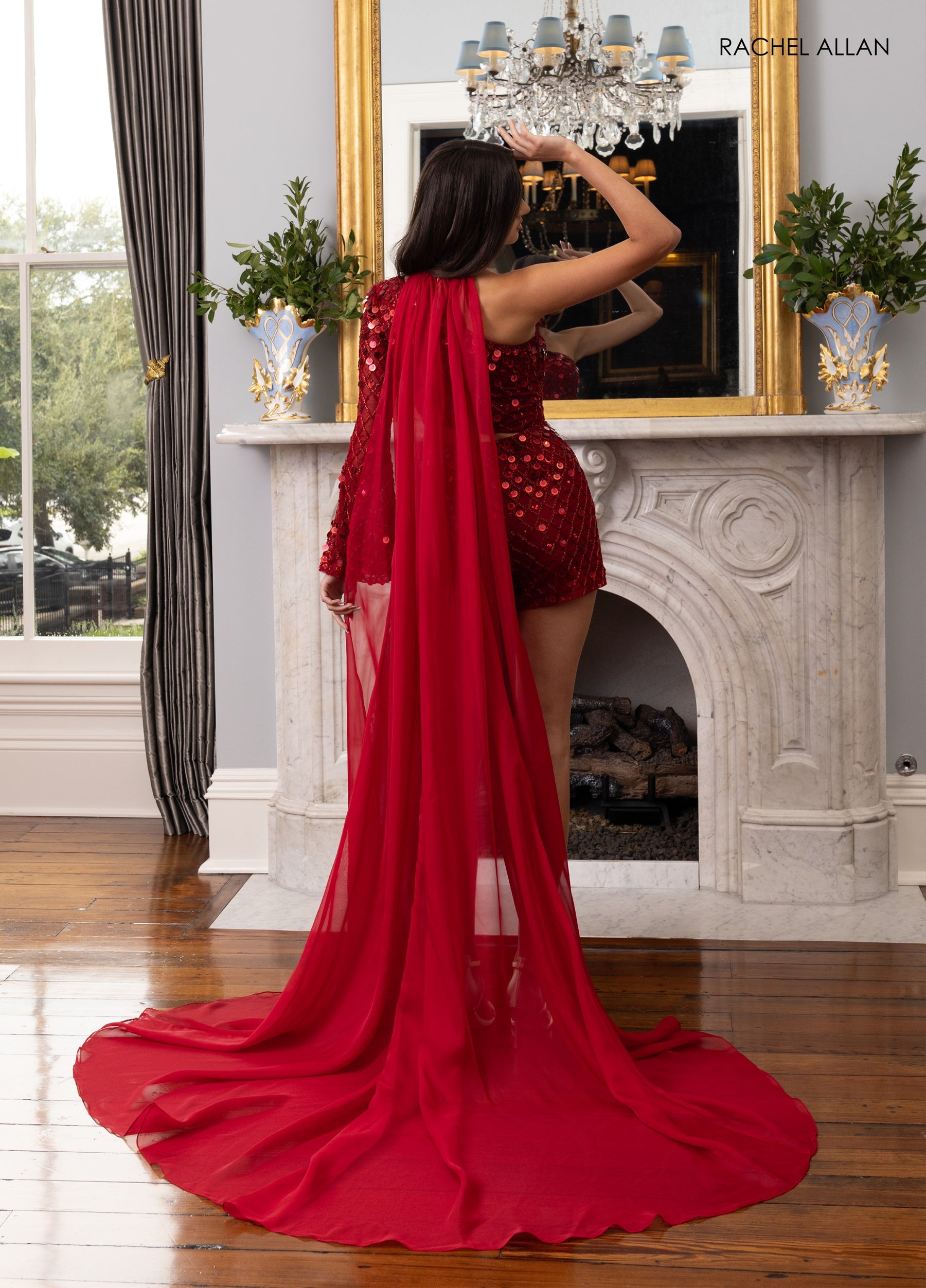 Jumpsuit Mini Beaded Fitted Short Jumpsuit Red
