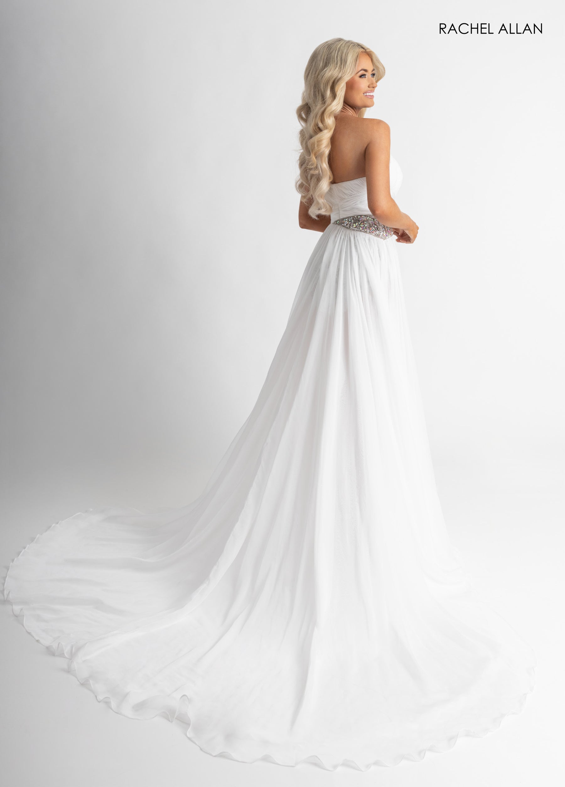Wedding Dresses Long Beaded A Line Wedding Dress White