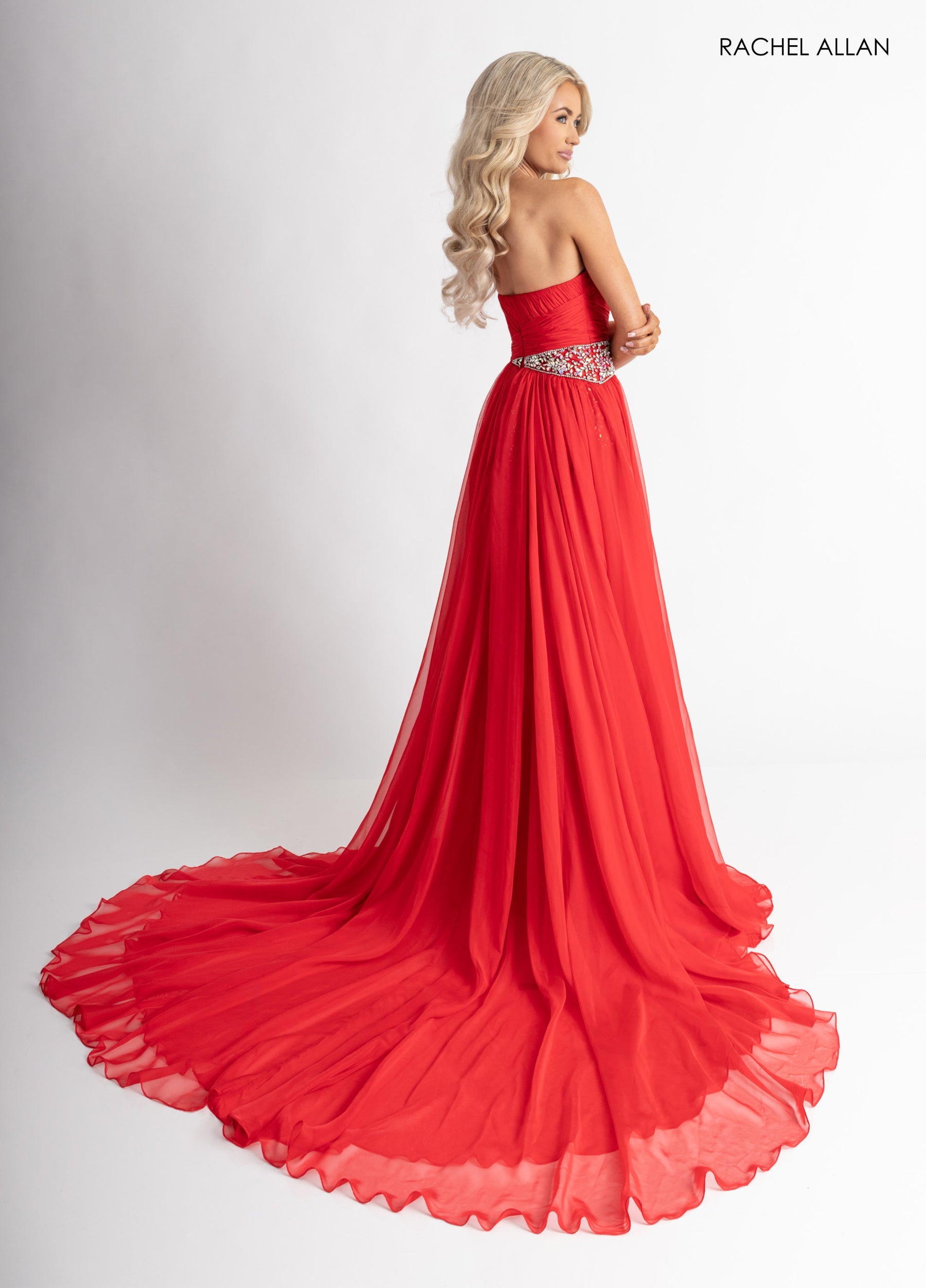 Prom Dresses Long Beaded A Line Prom Dress Red