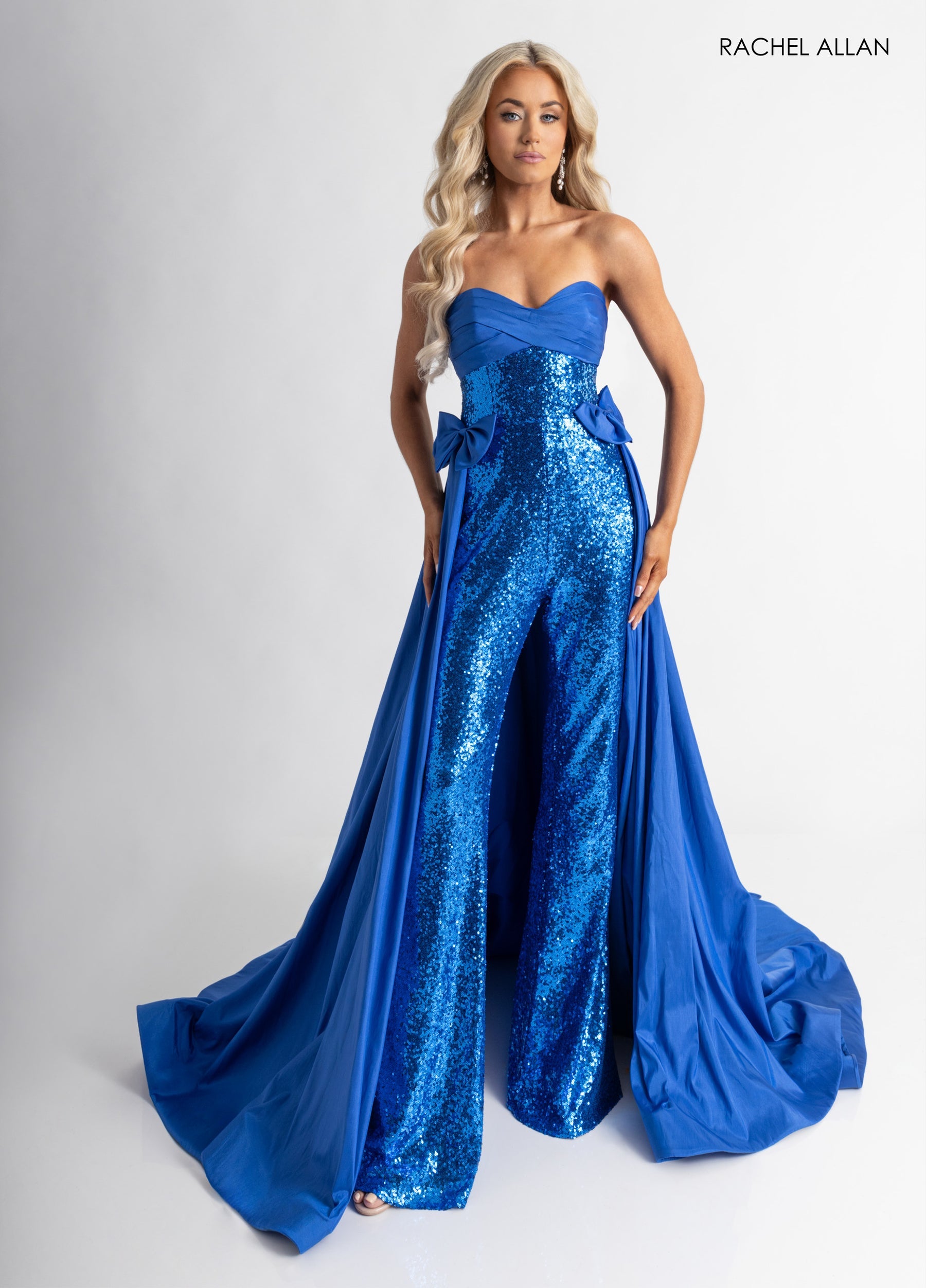 Jumpsuit Sequin Evening Long Formal Jumpsuit Royal