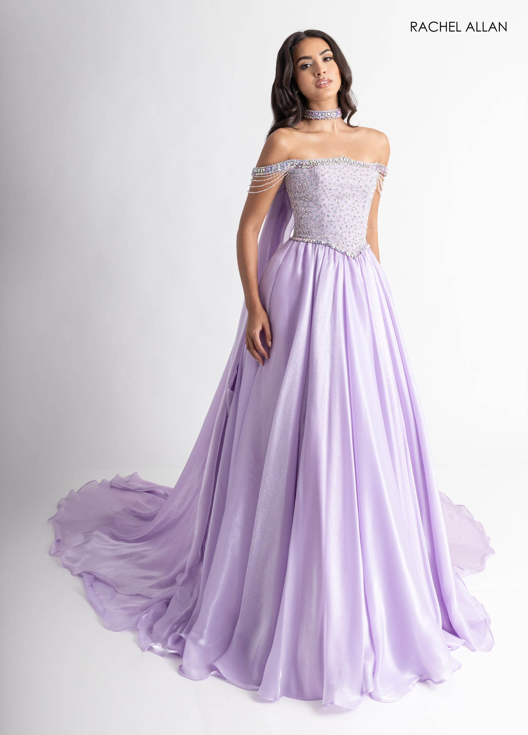 Formal Dresses Prom Beaded Long Evening Dress Lilac