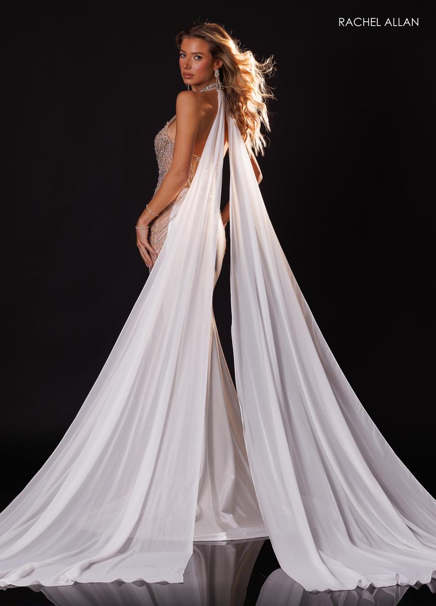Halter Floor-Length Satin Prom Mermaid Rachel Allan 50425