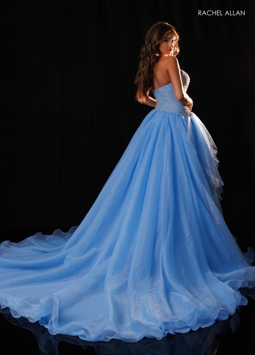 Strapless Curved Neck Floor-Length Tulle Prom Ball Gown Rachel Allan 50428