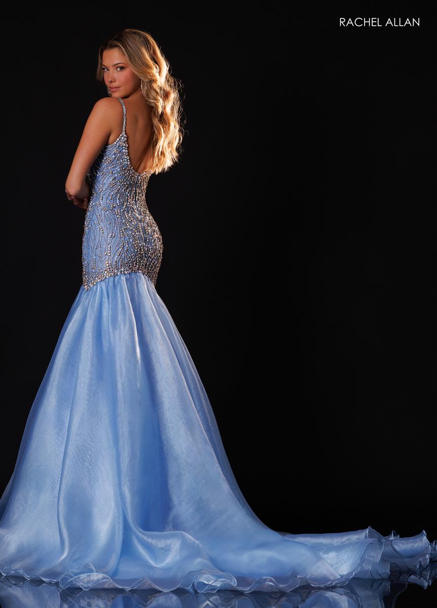 Scoop Floor-Length Satin Formal Mermaid Rachel Allan 50433