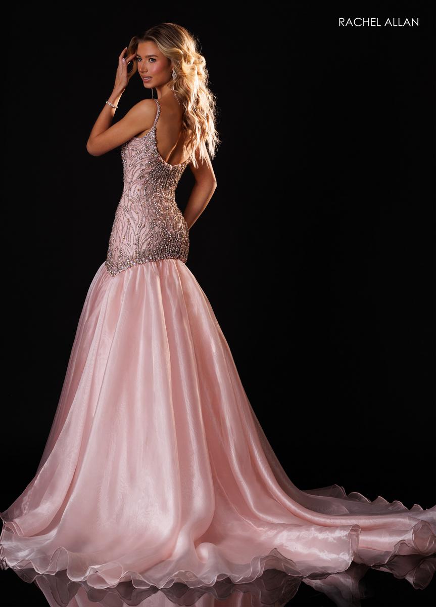 Scoop Floor-Length Satin Formal Mermaid Rachel Allan 50433